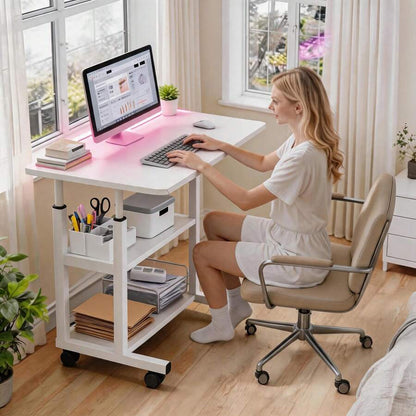 Compact Computer Desk — Multiple Layouts