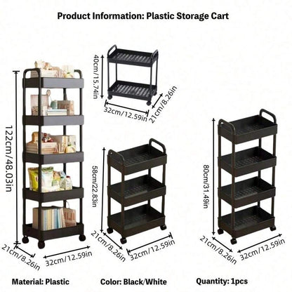 Rolling Storage Cart — Choose Your Tiers