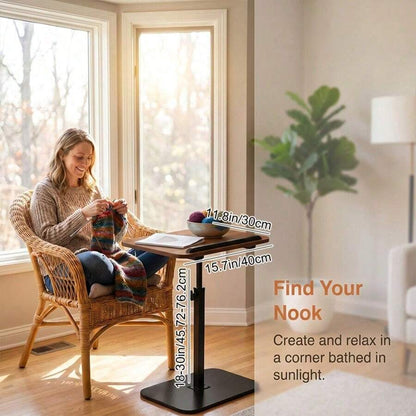 Flip-Top Craft & Laptop Desk — Black