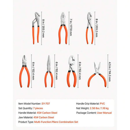Home Pliers Sets — 5, 6, 7 or 20 Pieces