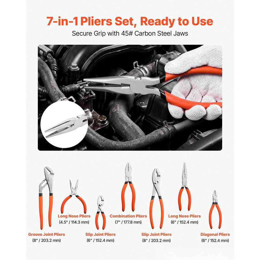 Home Pliers Sets — 5, 6, 7 or 20 Pieces